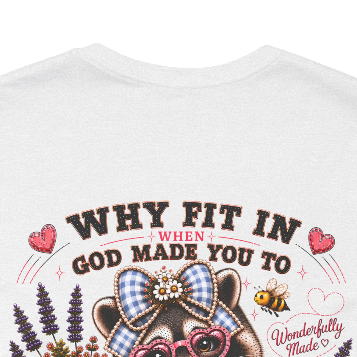 Wonderfully Made Raccoon Tee • Stand Out for His Glory | Psalm 139:14