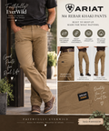 Ariat Men’s M4 Rebar Khaki DuraStretch Straight Leg Pants