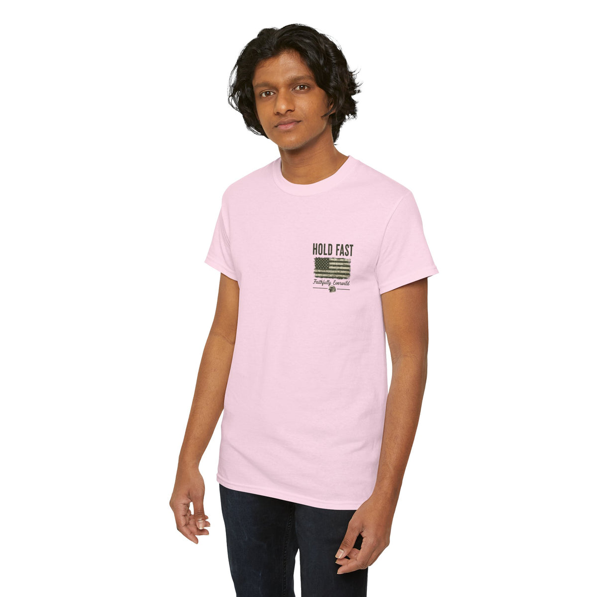 Never Give Up the Fight – Hold Fast Men’s Graphic Tee – Hebrews 10:23