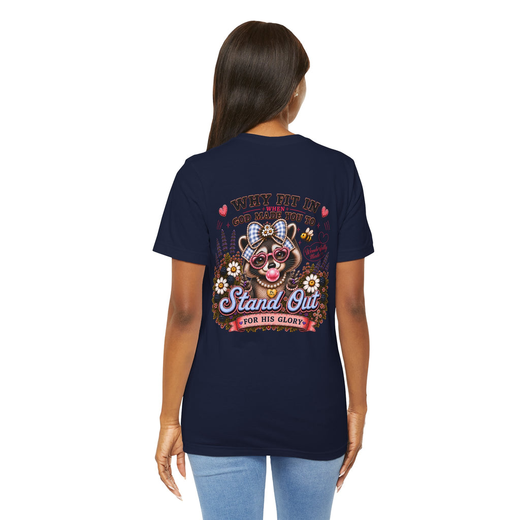 Wonderfully Made Raccoon Tee • Stand Out for His Glory | Psalm 139:14