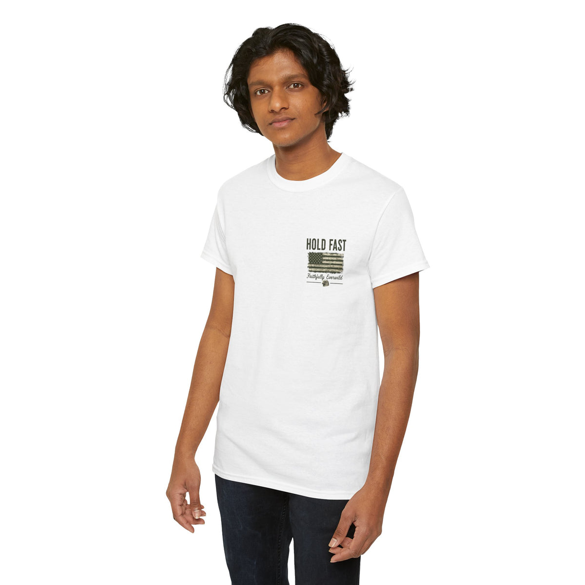 Never Give Up the Fight – Hold Fast Men’s Graphic Tee – Hebrews 10:23