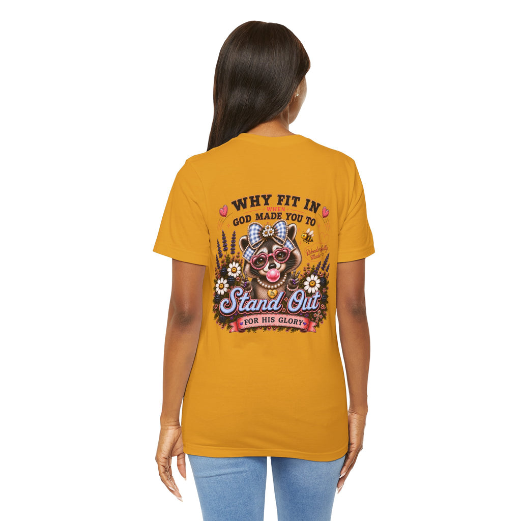Wonderfully Made Raccoon Tee • Stand Out for His Glory | Psalm 139:14