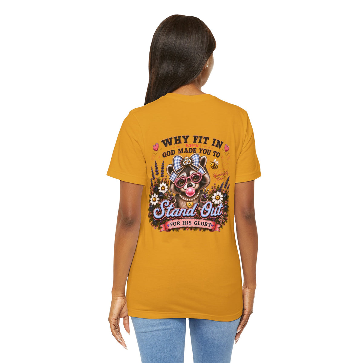 Wonderfully Made Raccoon Tee • Stand Out for His Glory | Psalm 139:14