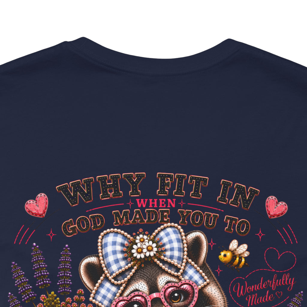 Wonderfully Made Raccoon Tee • Stand Out for His Glory | Psalm 139:14