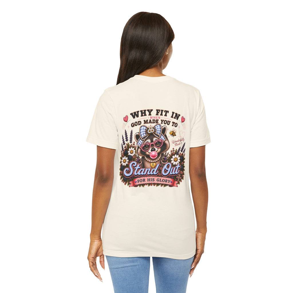 Wonderfully Made Raccoon Tee • Stand Out for His Glory | Psalm 139:14
