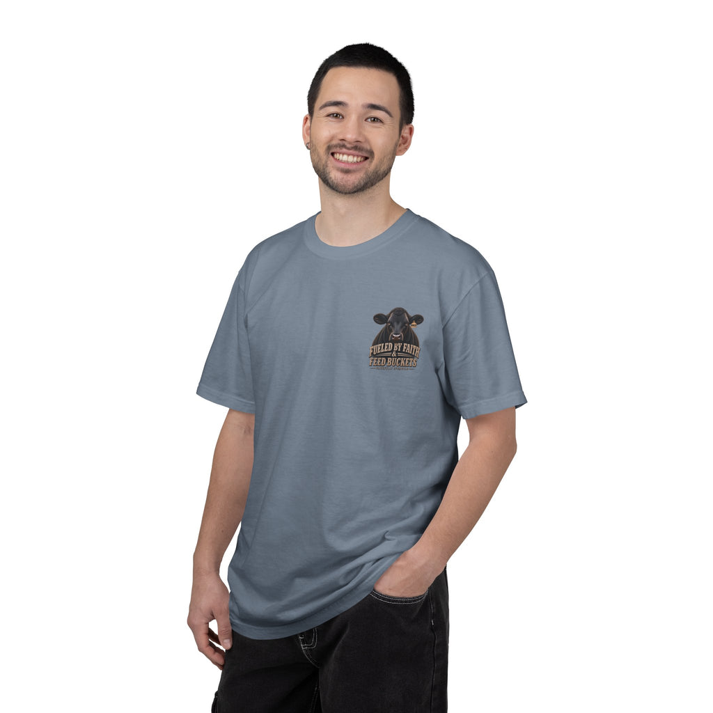 Fueled by Faith & Feed Buckets – Philippians 4:19 Angus Tee