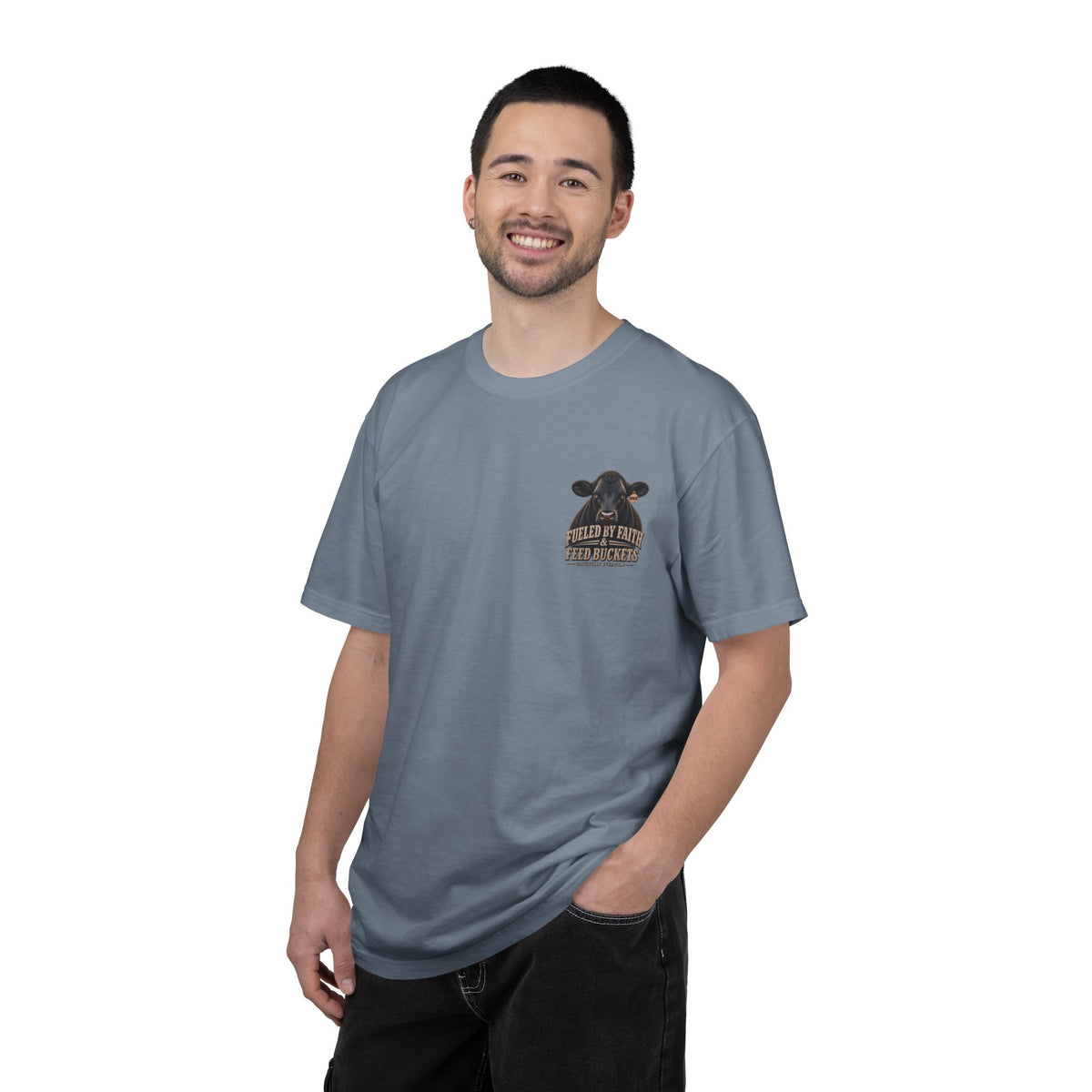 Fueled by Faith & Feed Buckets – Philippians 4:19 Angus Tee