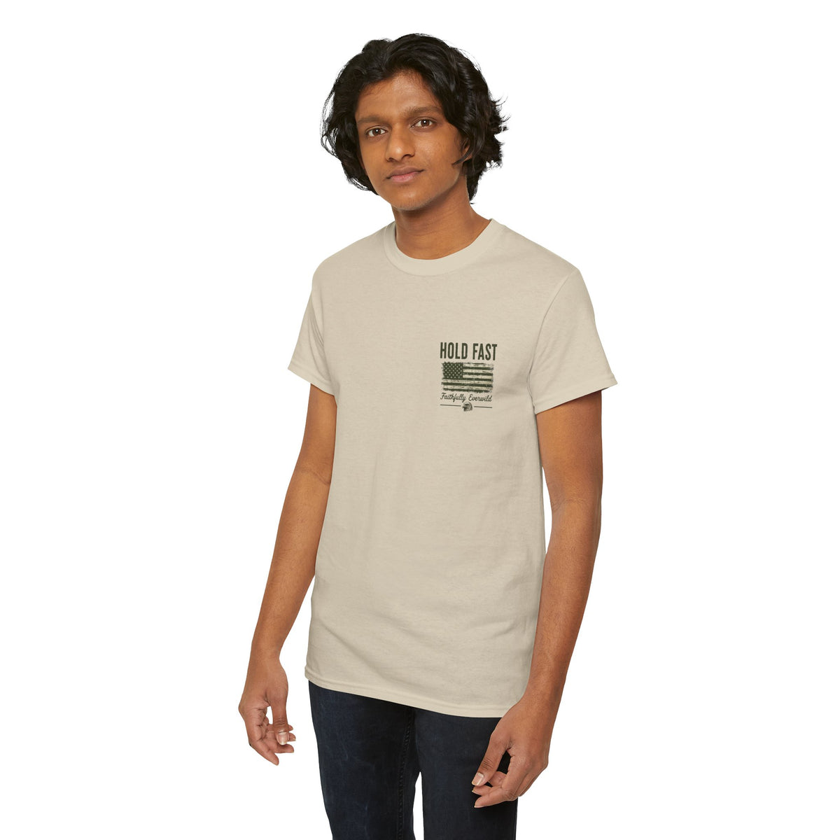 Never Give Up the Fight – Hold Fast Men’s Graphic Tee – Hebrews 10:23