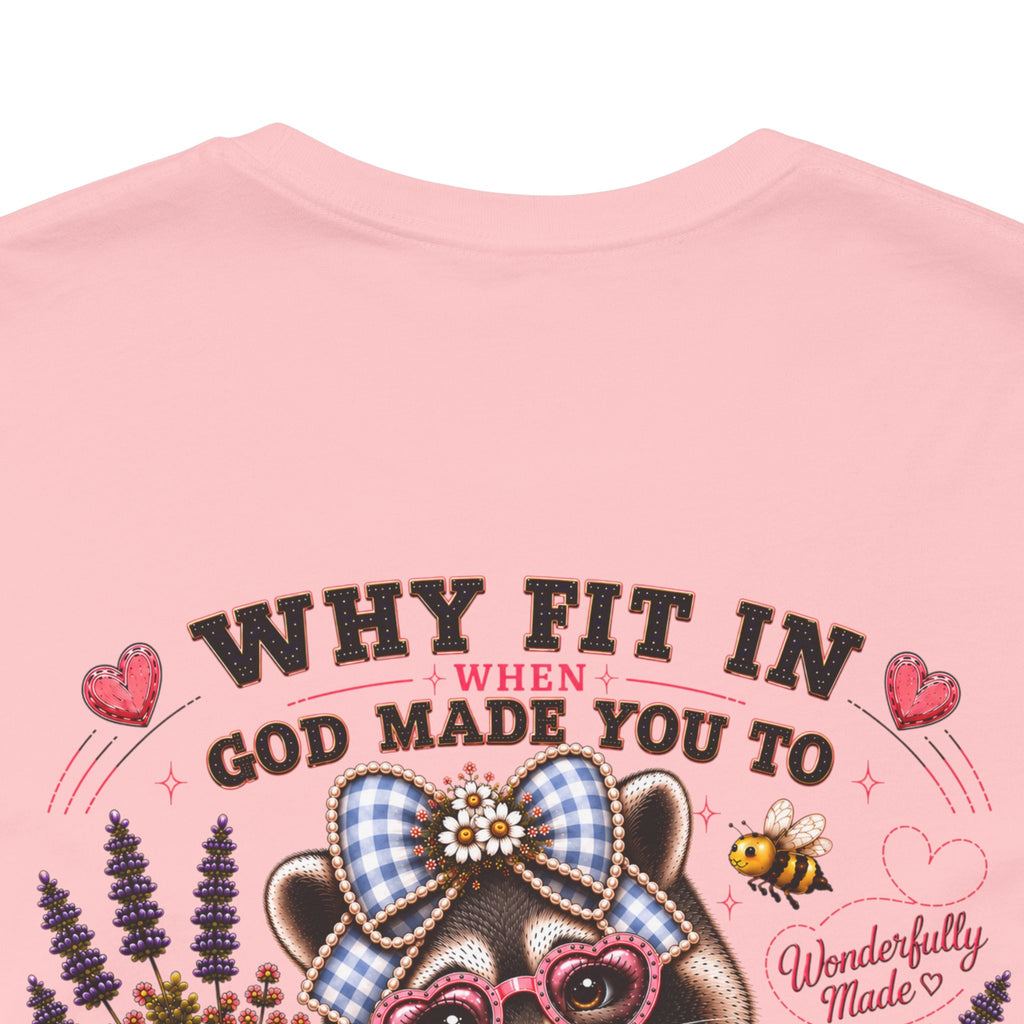 Wonderfully Made Raccoon Tee • Stand Out for His Glory | Psalm 139:14