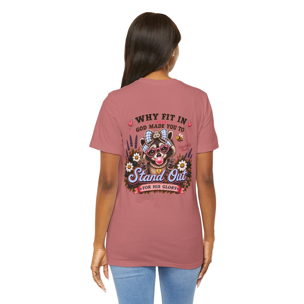 Wonderfully Made Raccoon Tee • Stand Out for His Glory | Psalm 139:14