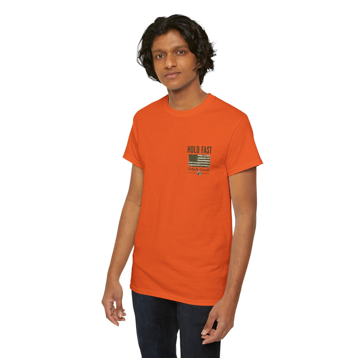 Never Give Up the Fight – Hold Fast Men’s Graphic Tee – Hebrews 10:23
