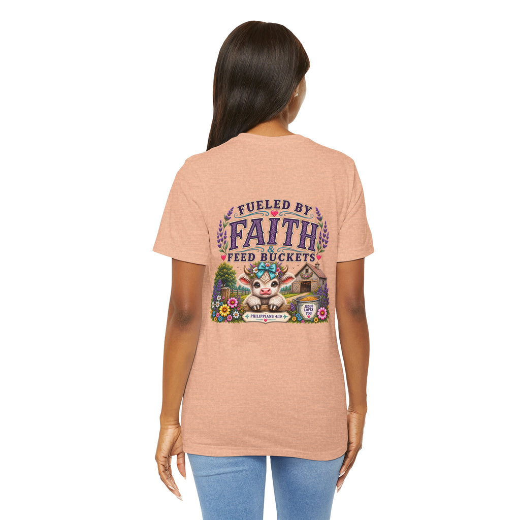 Fueled by Faith & Feed Buckets Tee-Philippians 4:19