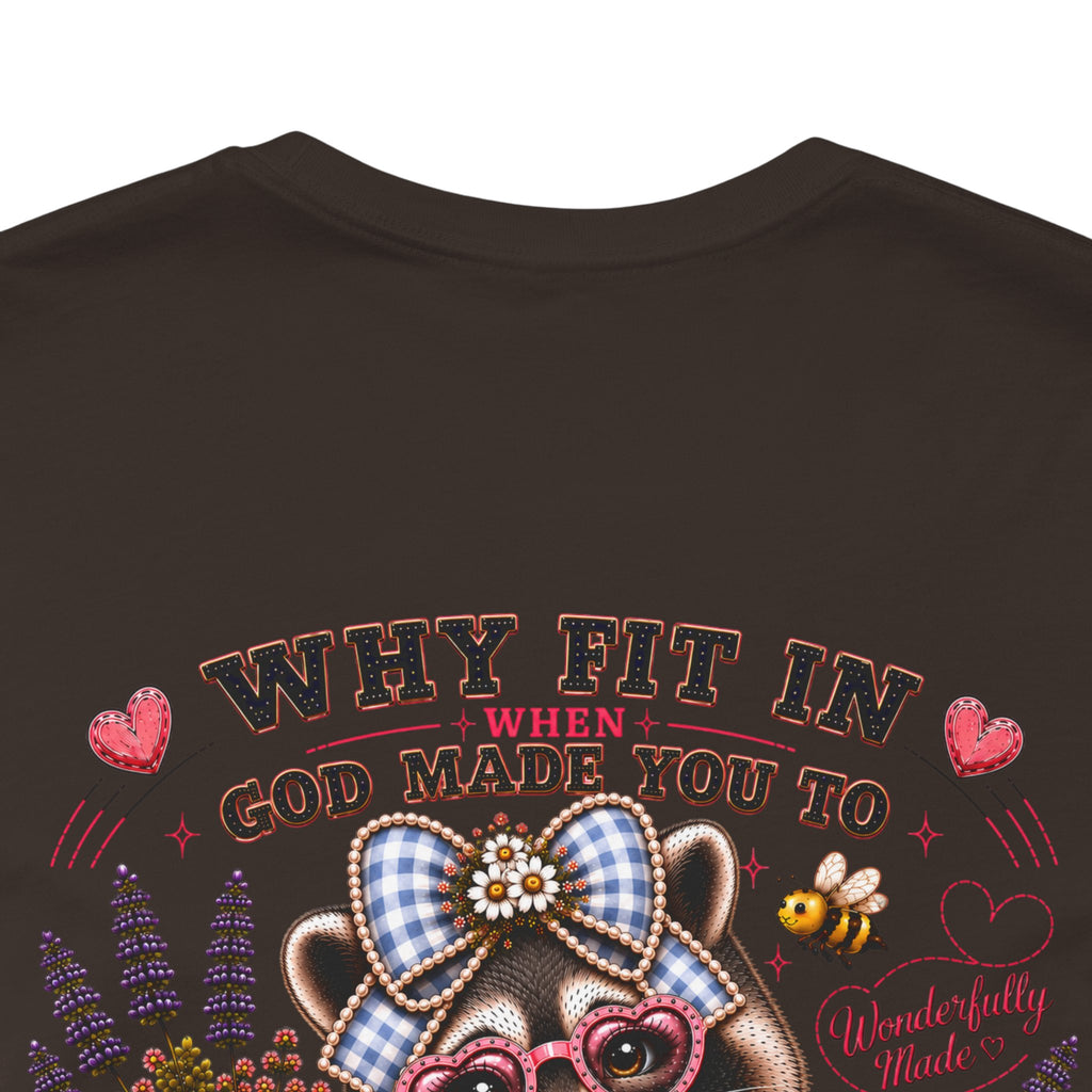 Wonderfully Made Raccoon Tee • Stand Out for His Glory | Psalm 139:14