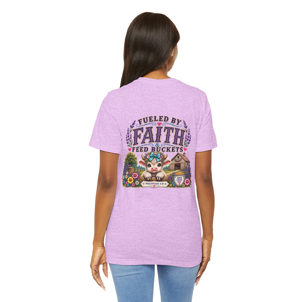 Fueled by Faith & Feed Buckets Tee-Philippians 4:19