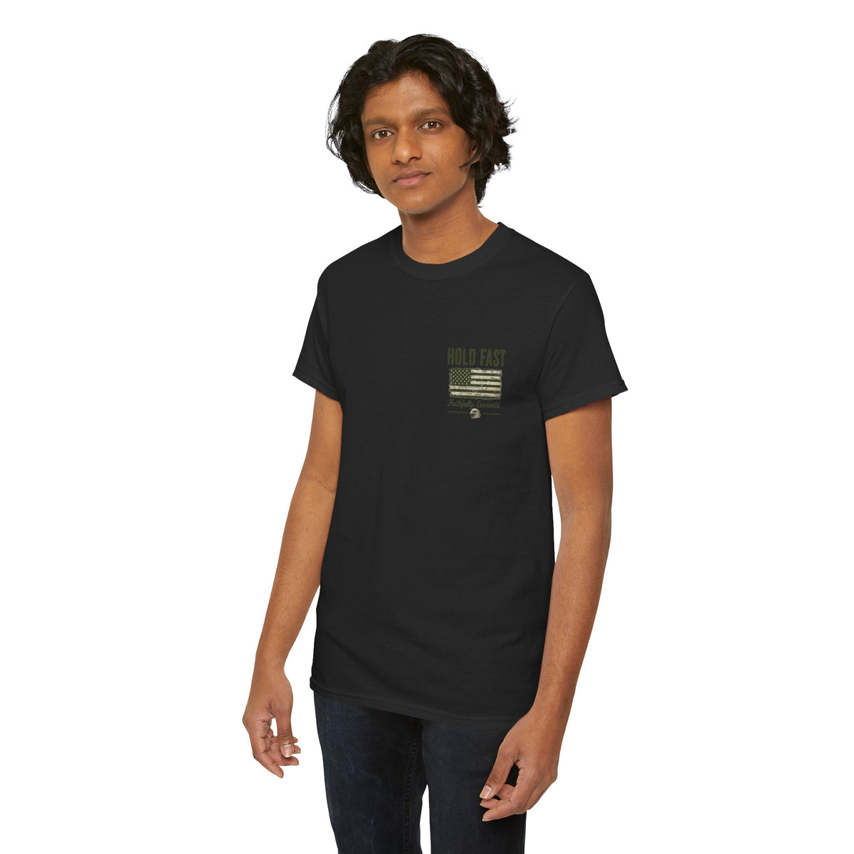 Never Give Up the Fight – Hold Fast Men’s Graphic Tee – Hebrews 10:23