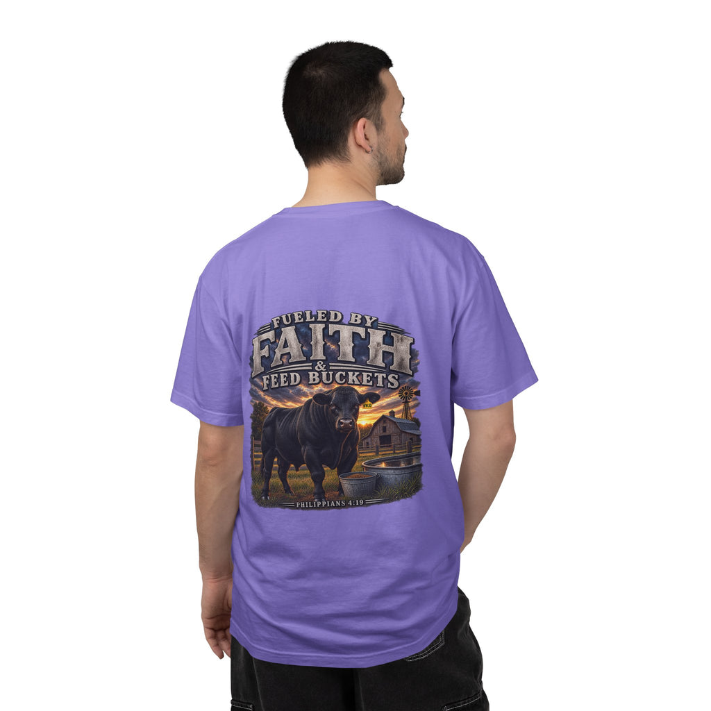 Fueled by Faith & Feed Buckets – Philippians 4:19 Angus Tee