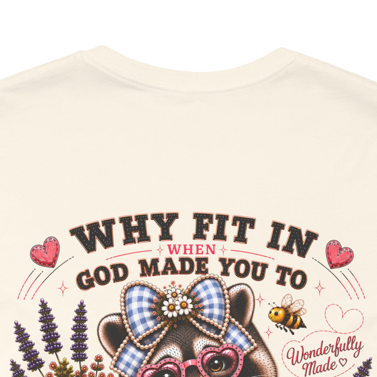 Wonderfully Made Raccoon Tee • Stand Out for His Glory | Psalm 139:14