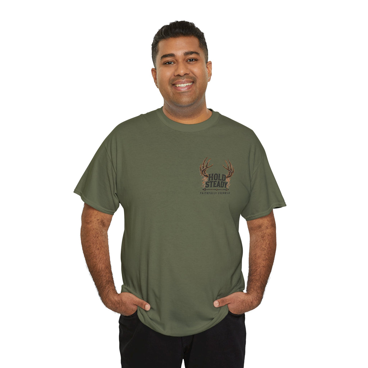 Hold Steady Bow Hunting Tee | Psalm 31:24