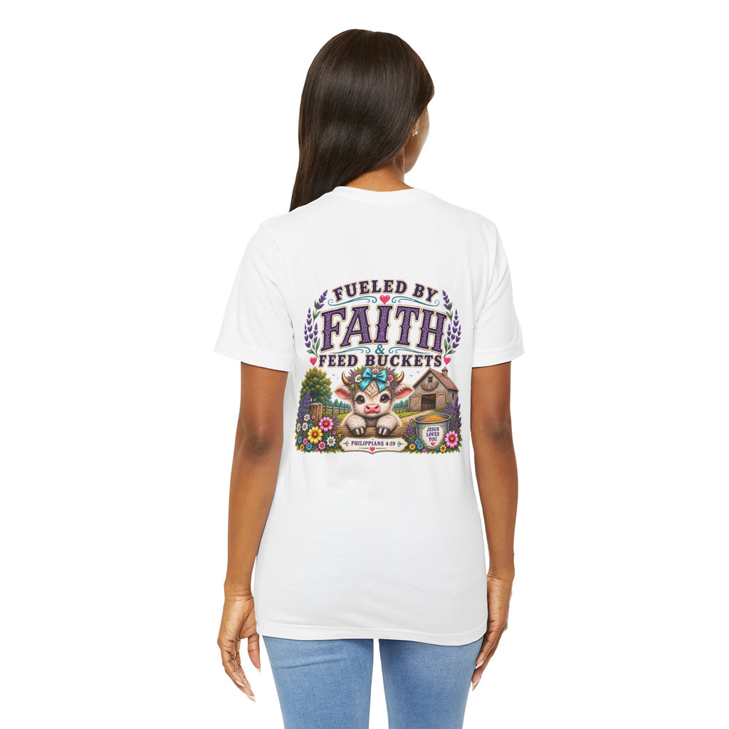 Fueled by Faith & Feed Buckets Tee-Philippians 4:19