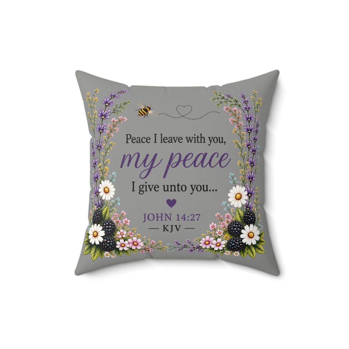 Jesus Is My Peace Double-Sided Faith Pillow | John 14:27 KJV