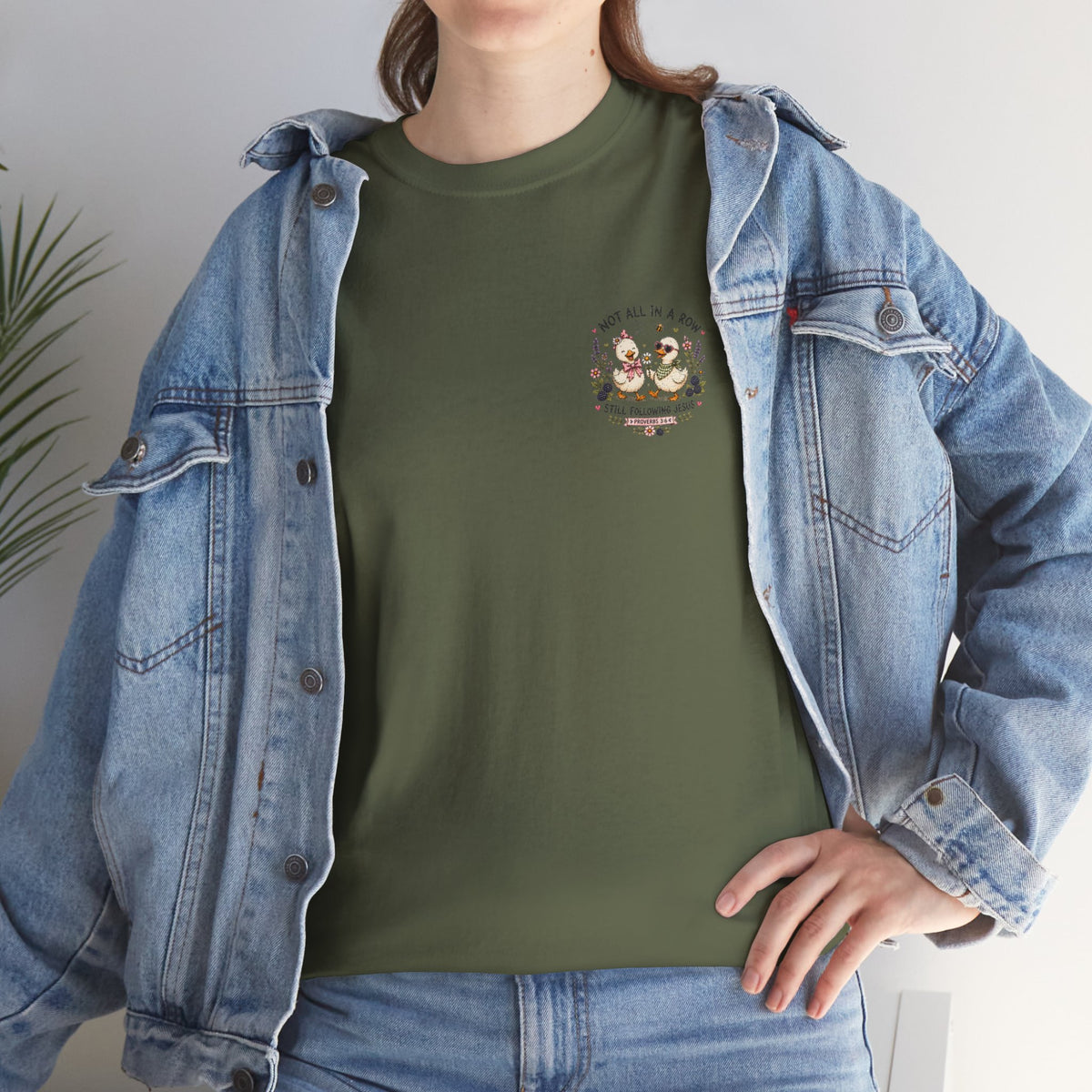 Not All in a Row, Still Following Jesus Duck T-Shirt