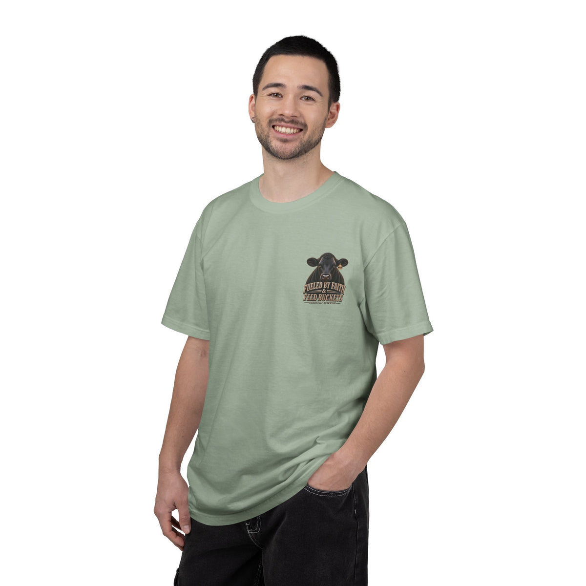 Fueled by Faith & Feed Buckets – Philippians 4:19 Angus Tee
