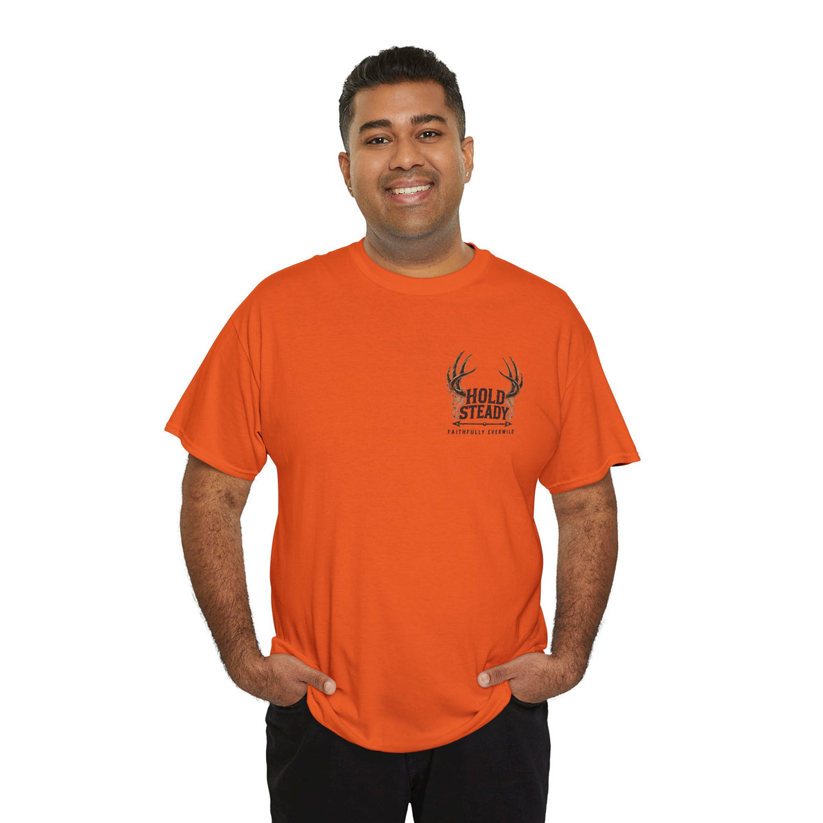 Hold Steady Bow Hunting Tee | Psalm 31:24