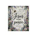 Jesus Is My Peace Floral Crushed Velvet Blanket | Faith-Inspired Wildflower Throw