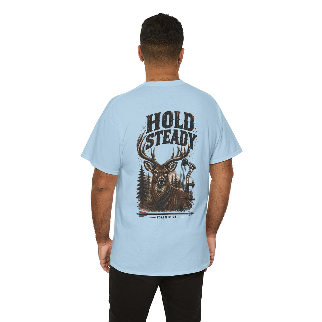 Hold Steady Bow Hunting Tee | Psalm 31:24