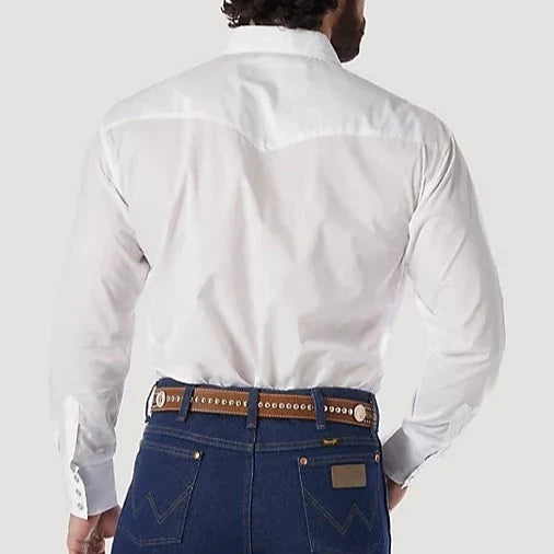Wrangler Men’s White Pearl Snap Western Shirt 🤍