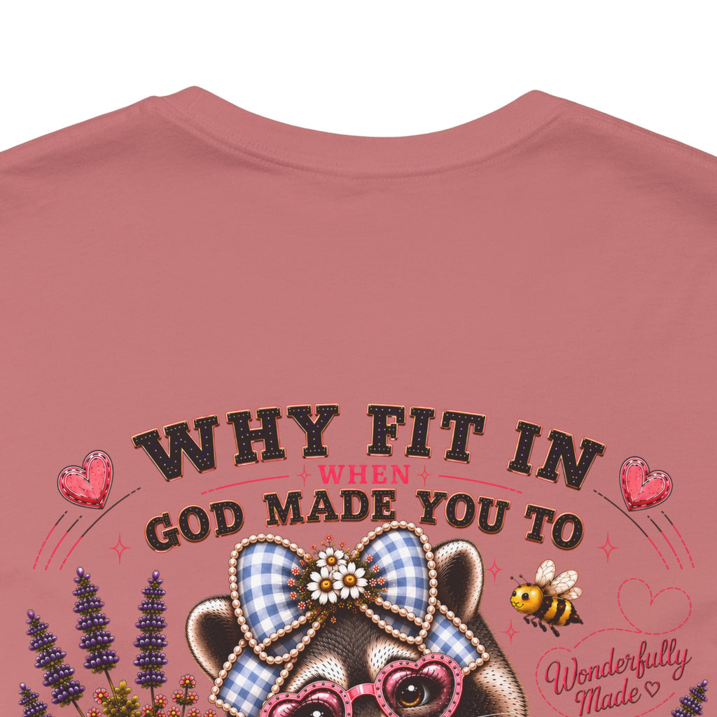 Wonderfully Made Raccoon Tee • Stand Out for His Glory | Psalm 139:14