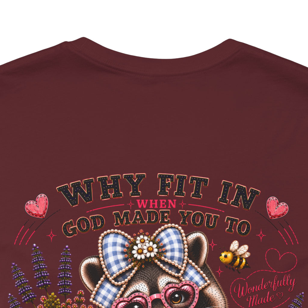 Wonderfully Made Raccoon Tee • Stand Out for His Glory | Psalm 139:14