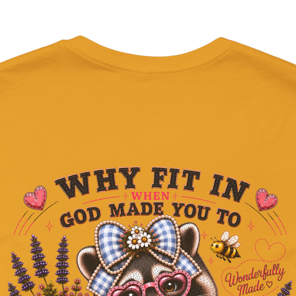 Wonderfully Made Raccoon Tee • Stand Out for His Glory | Psalm 139:14