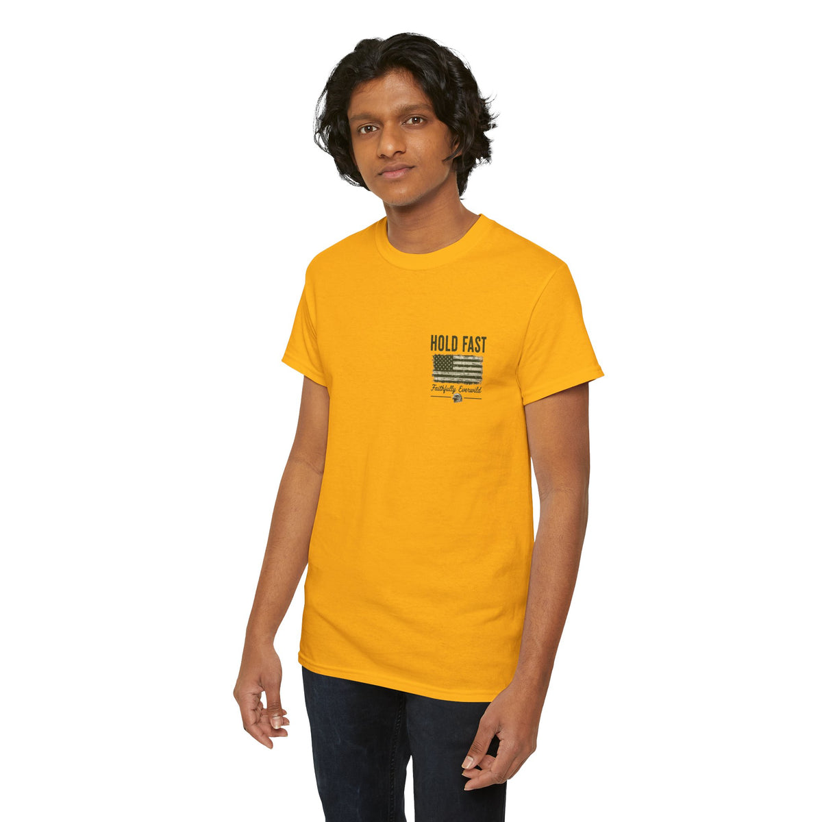 Never Give Up the Fight – Hold Fast Men’s Graphic Tee – Hebrews 10:23