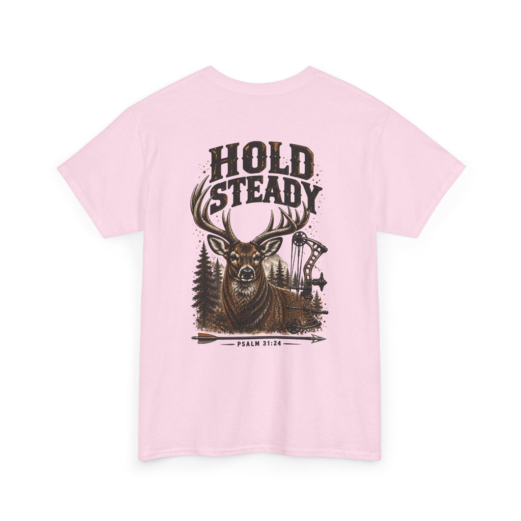 Hold Steady Bow Hunting Tee | Psalm 31:24