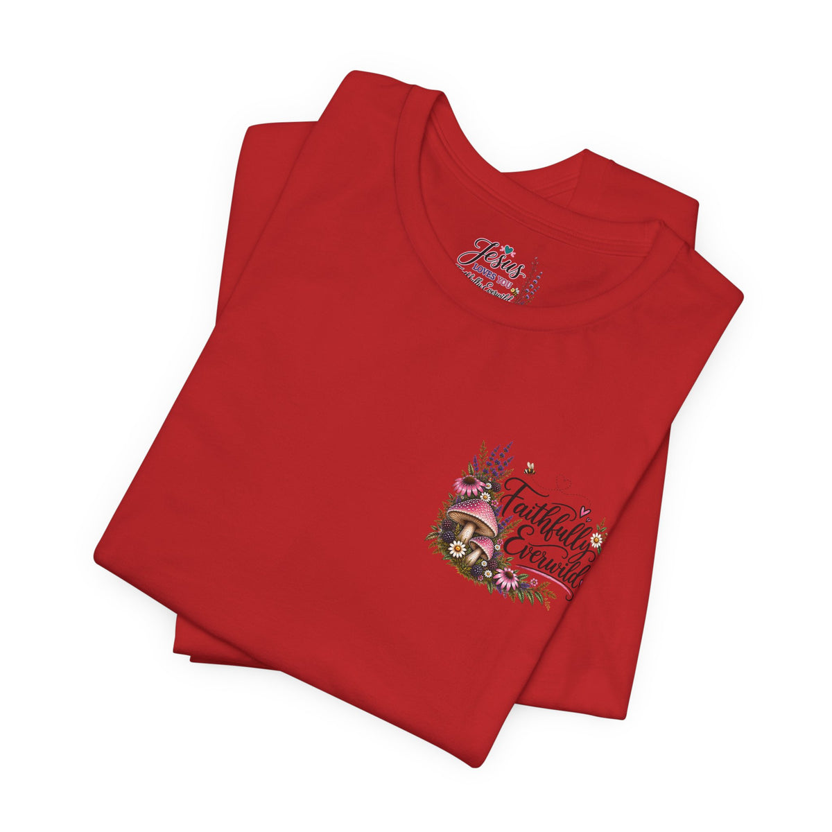 Mushrooms Can Grow Through The Mess Tee | Romans 5:3-4 Faith Shirt