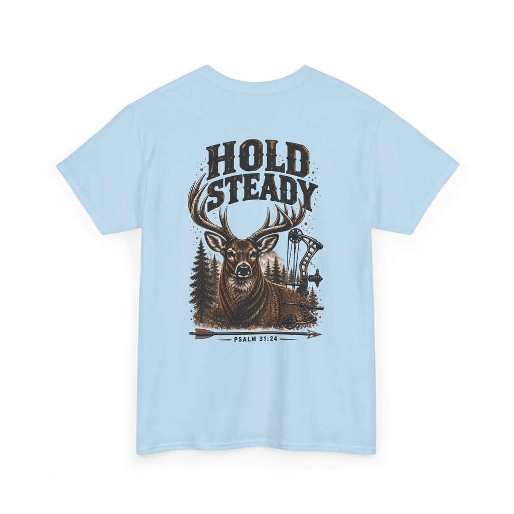 Hold Steady Bow Hunting Tee | Psalm 31:24