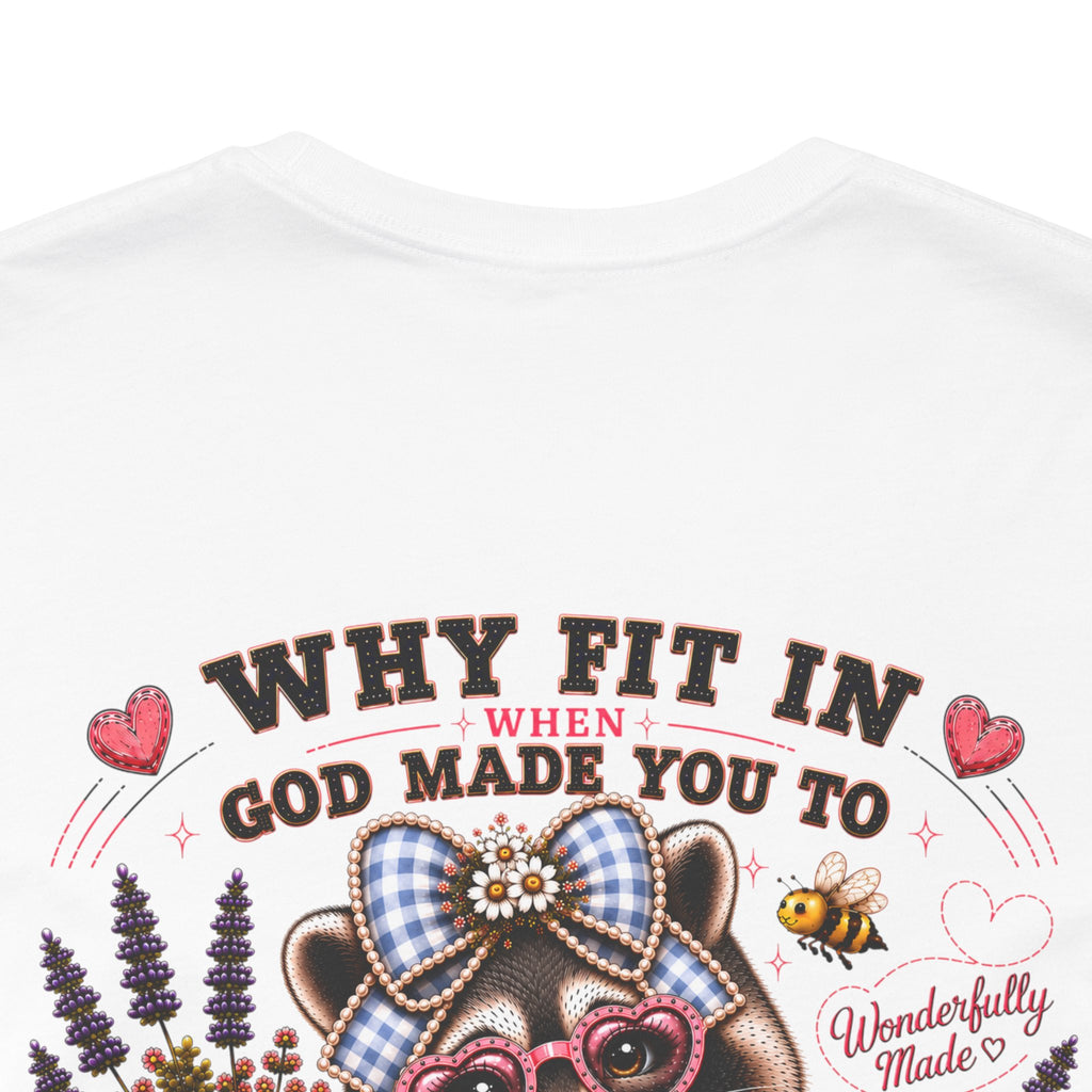 Wonderfully Made Raccoon Tee • Stand Out for His Glory | Psalm 139:14