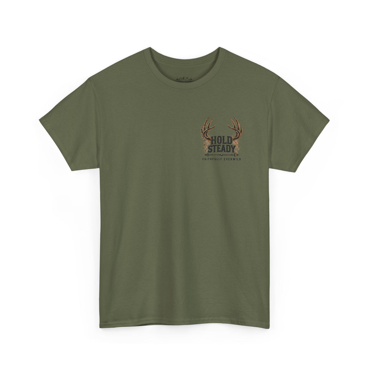 Hold Steady Bow Hunting Tee | Psalm 31:24