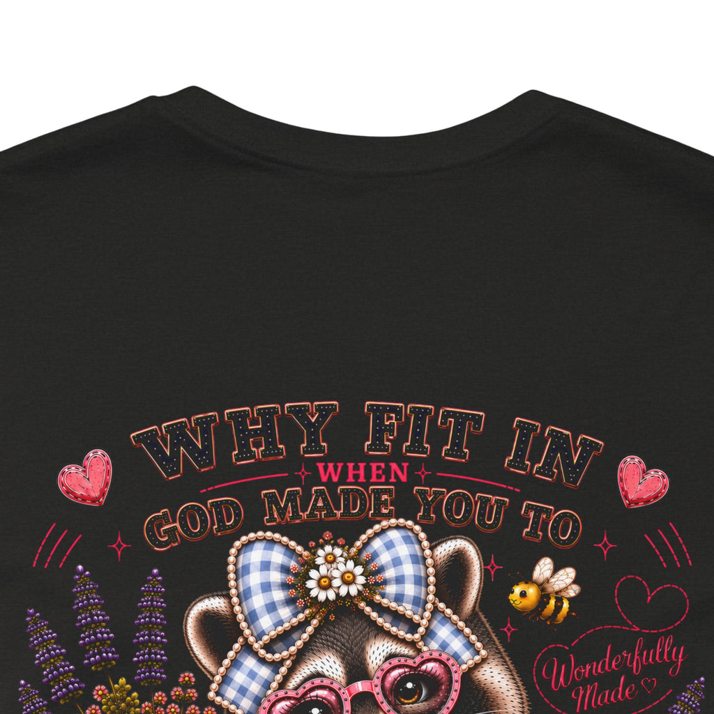 Wonderfully Made Raccoon Tee • Stand Out for His Glory | Psalm 139:14