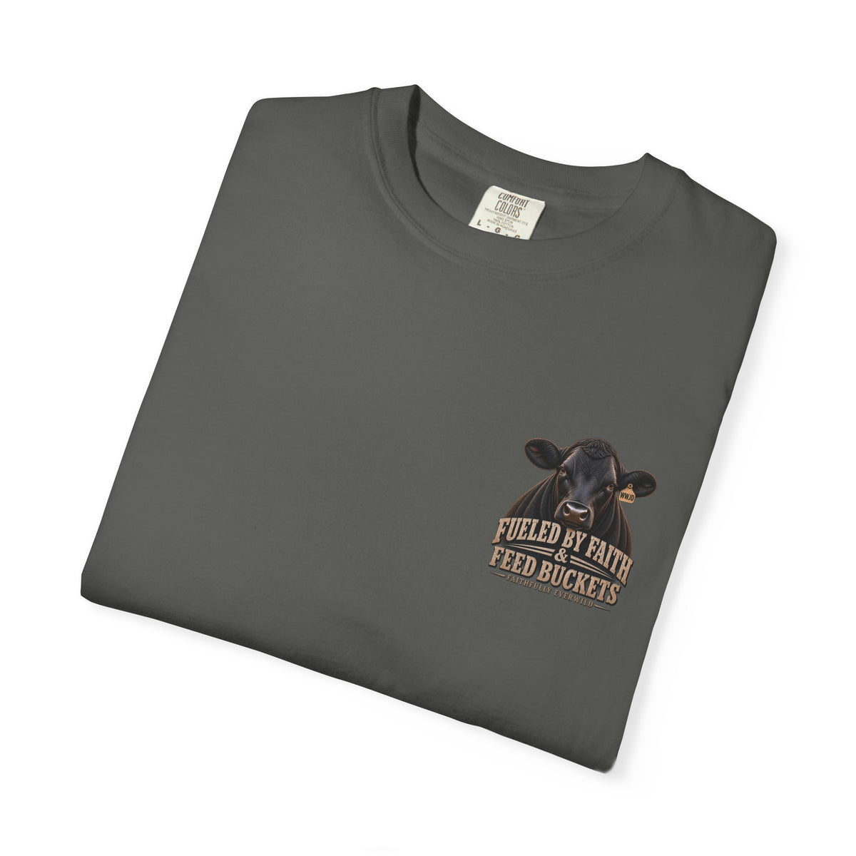Fueled by Faith & Feed Buckets – Philippians 4:19 Angus Tee
