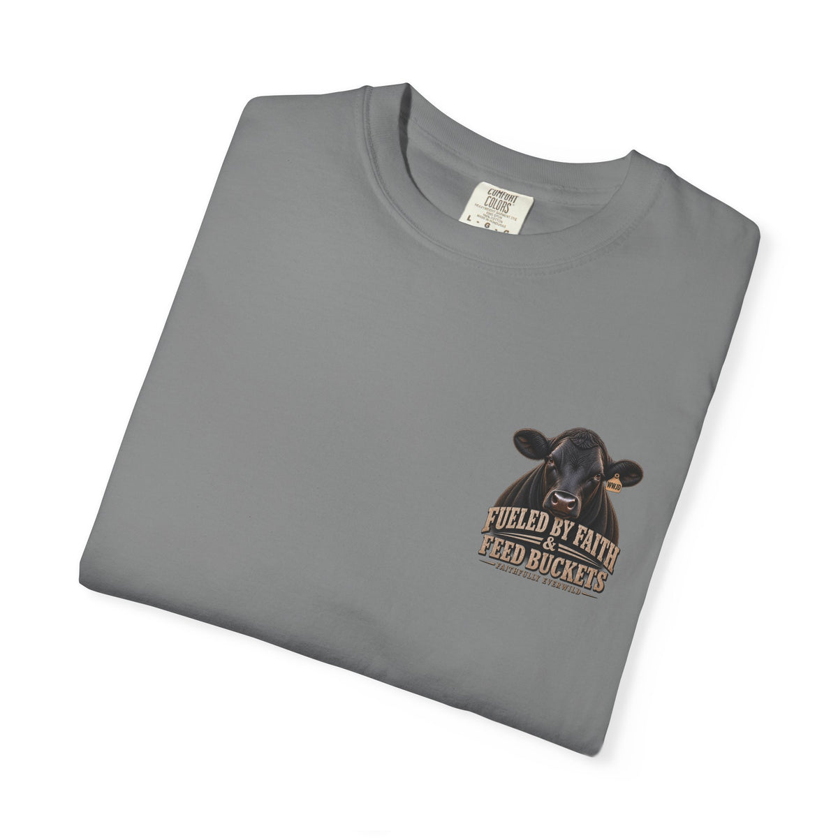 Fueled by Faith & Feed Buckets – Philippians 4:19 Angus Tee