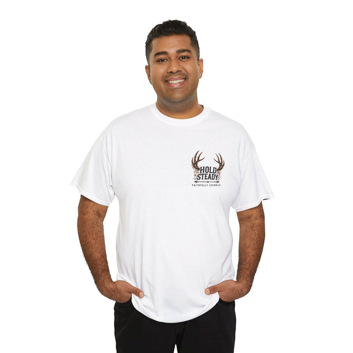 Hold Steady Bow Hunting Tee | Psalm 31:24