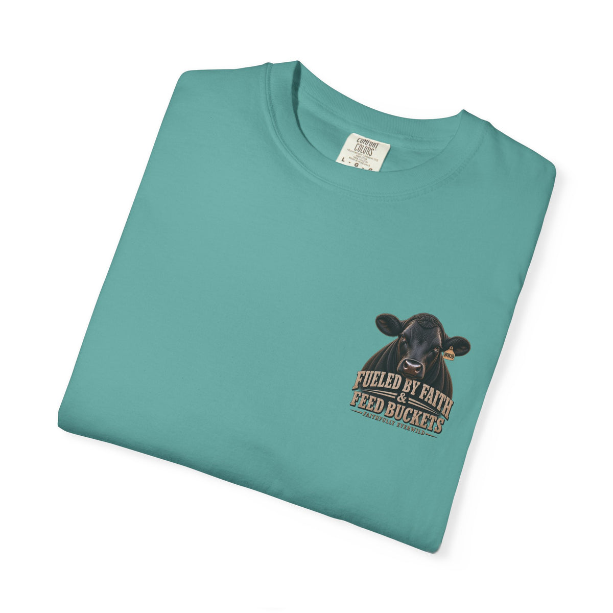 Fueled by Faith & Feed Buckets – Philippians 4:19 Angus Tee