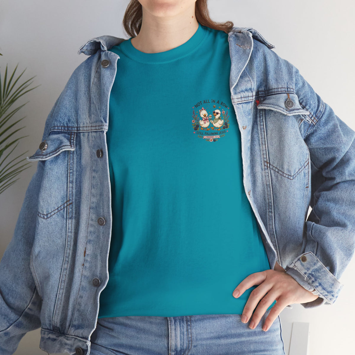 Not All in a Row, Still Following Jesus Duck T-Shirt