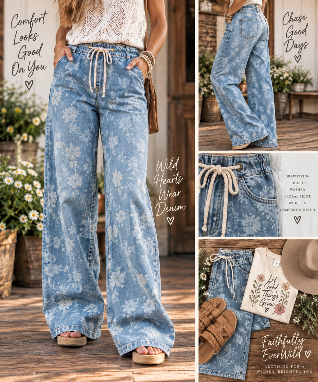 Wildflower Wanderer Wide-Leg Jeans 🌸👖
