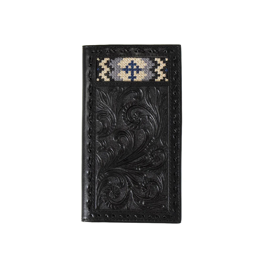 Faith & Strength Black Leather Cross Wallet