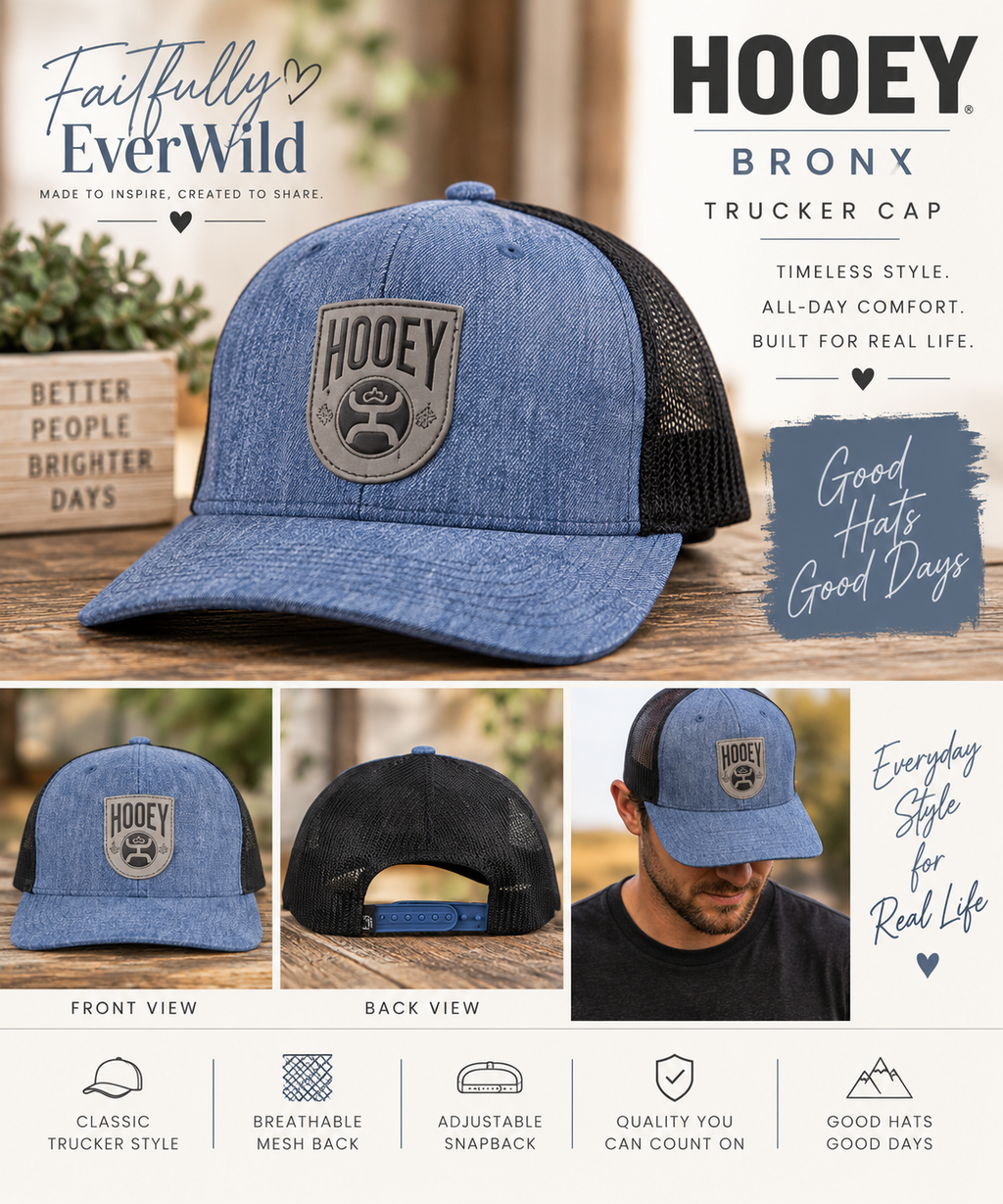 Hooey Bronx Blue & Black Trucker Cap