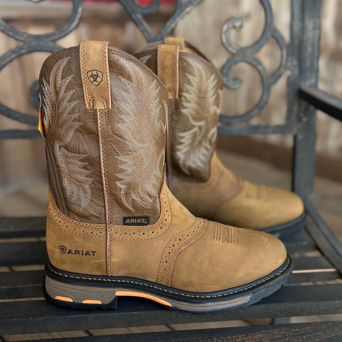Ariat Men’s WorkHog Pull-On Work Boot – Aged Bark