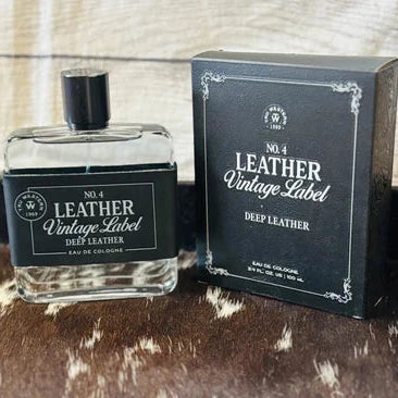 No. 4 Deep Leather Vintage Label Cologne